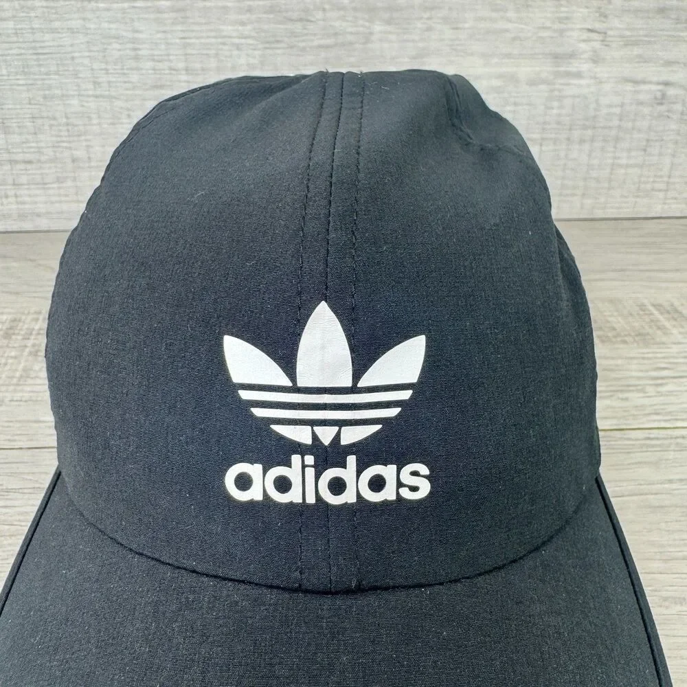 Adidas Originals Baseball Cap Mens OS Black White Trefoil Logo Strapback Hat